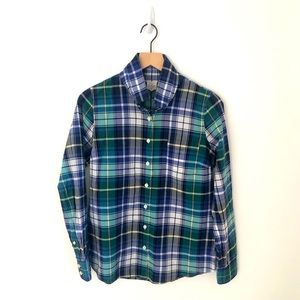 Blue Plaid J. Crew Button Down